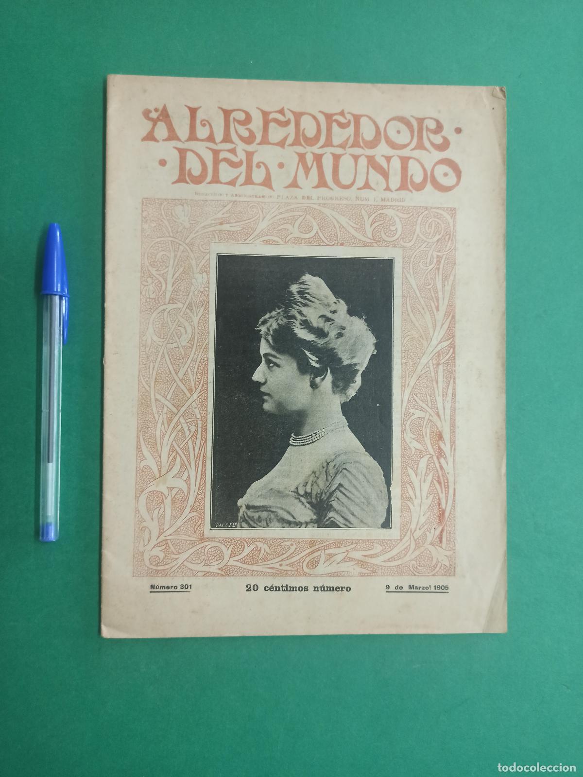 Coleccionismo de revistas y peri&oacute;dicos: Antigua revista Alrededor del Mundo. 1905. Articulos de divulgaci&oacute;n.