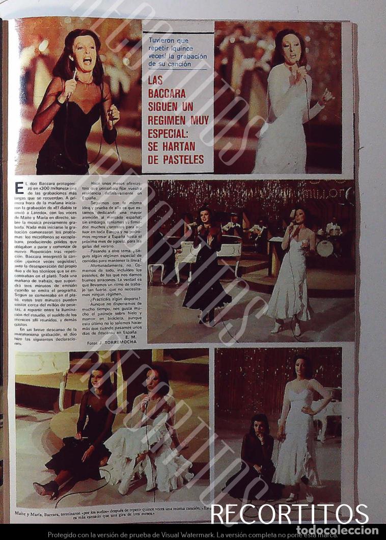 Coleccionismo de Revistas y Peri&oacute;dicos: BACCARA EUROVISION BACCARAS MAITE MARIA EN 300 MILLONES
