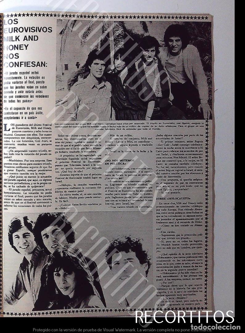 Coleccionismo de Revistas y Peri&oacute;dicos: MILK AND HONEY EUROVISION