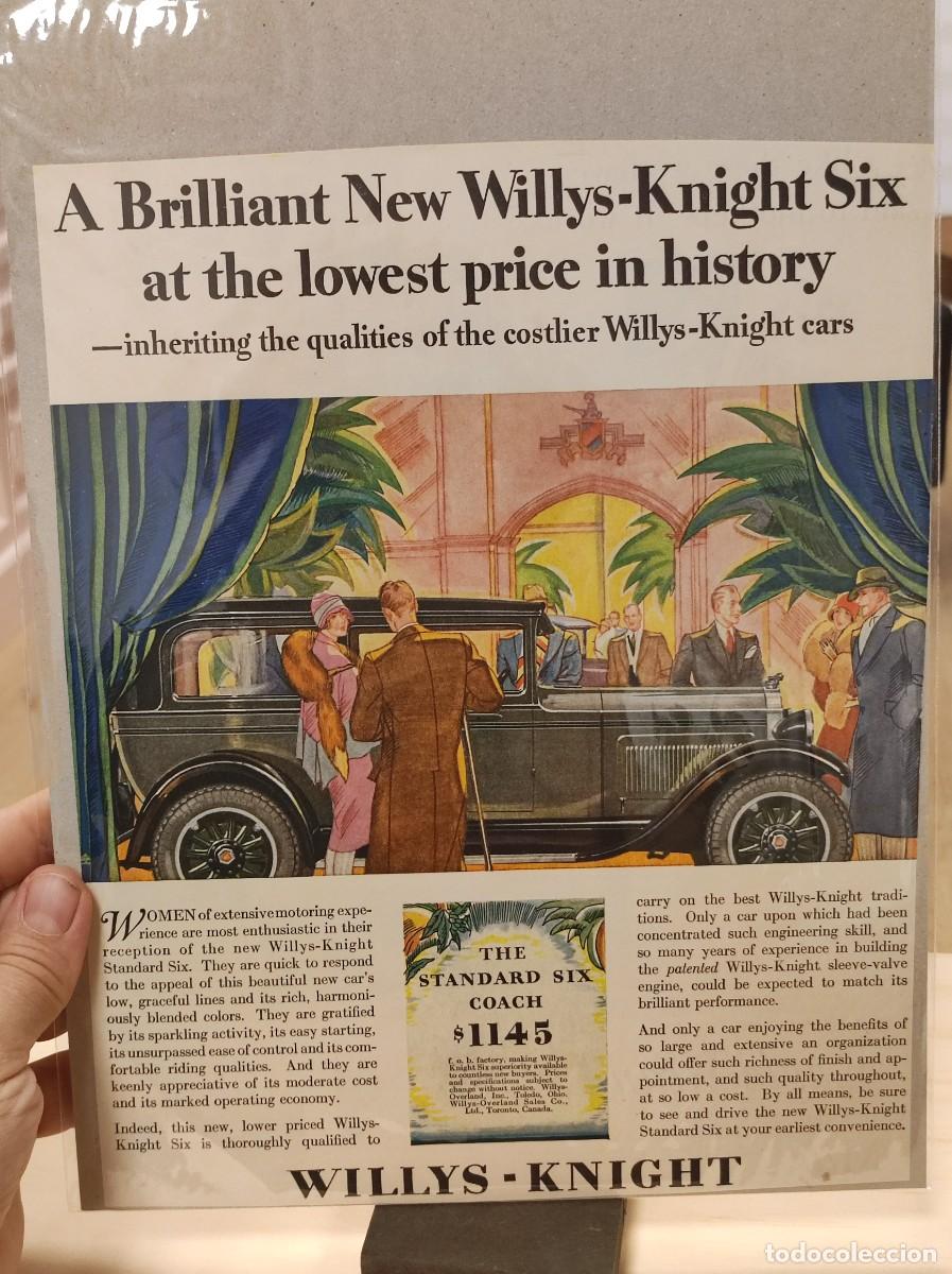 Coleccionismo de Revistas y Peri&oacute;dicos: HOJA PUBLICIDAD REVISTA ORIGINAL CIRCA 1927. AUTOMOVIL WILLYS-KNIGHT