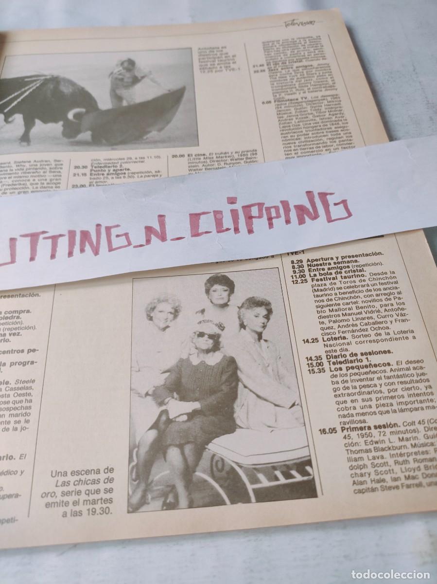 Collezionismo di Riviste e Giornali: Clipping PS861910 PROGRAMACION LAS CHICAS DE ORO
