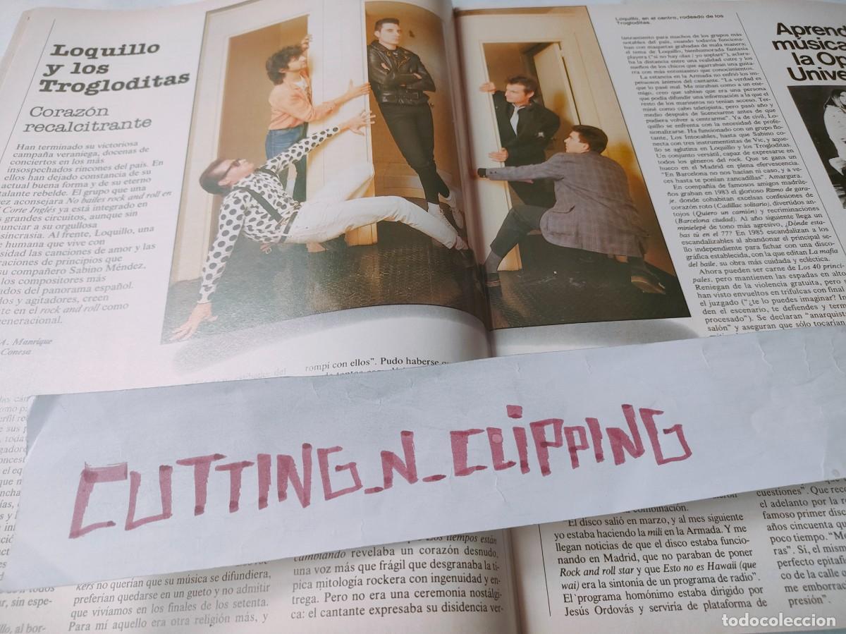 Coleccionismo de Revistas y Peri&oacute;dicos: Clipping PS860510 LOQUILLO Y TROGLODITAS