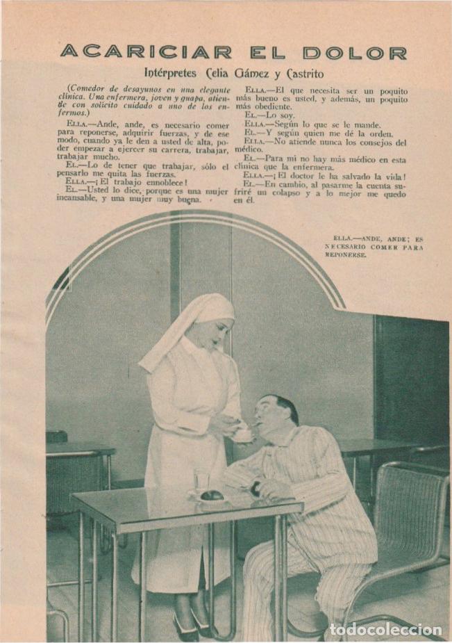 Coleccionismo de revistas y peri&oacute;dicos: Acariciar el dolor / texto de Carlos Primlles; con Celia G&aacute;mez y Castrito - 1935