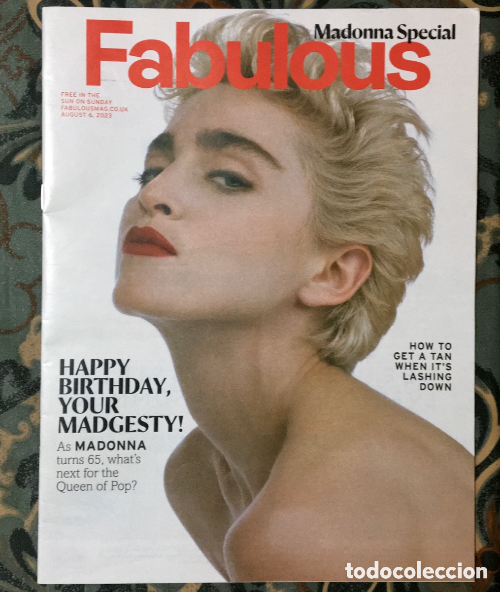 Coleccionismo de Revistas y Peri&oacute;dicos: MADONNA REVISTA FABULOUS UK 2023 NUEVA
