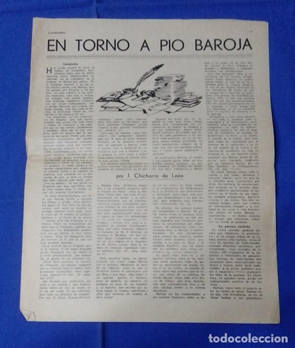Coleccionismo de Revistas y Peri&oacute;dicos: Recorte literario En torno a Pio Baroja