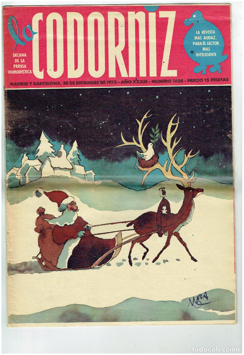 Coleccionismo de Revistas y Peri&oacute;dicos: LA CODORNIZ. N&ordm; 1658. 30 DICIEMBRE 1973. (B/41.2)