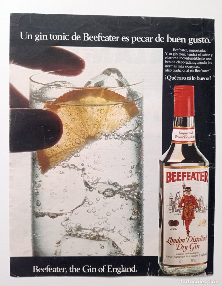 Coleccionismo de Revistas y Peri&oacute;dicos: GINEBRA BEEFEATER ANUNCIO PUBLICITARIO BEBIDAS