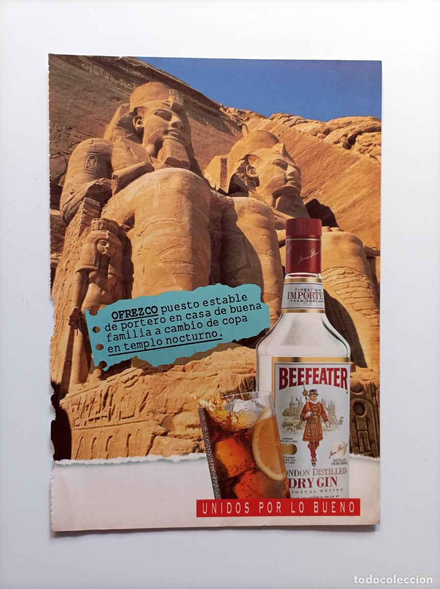 Coleccionismo de Revistas y Peri&oacute;dicos: GINEBRA BEEFEATER ANUNCIO PUBLICITARIO BEBIDAS