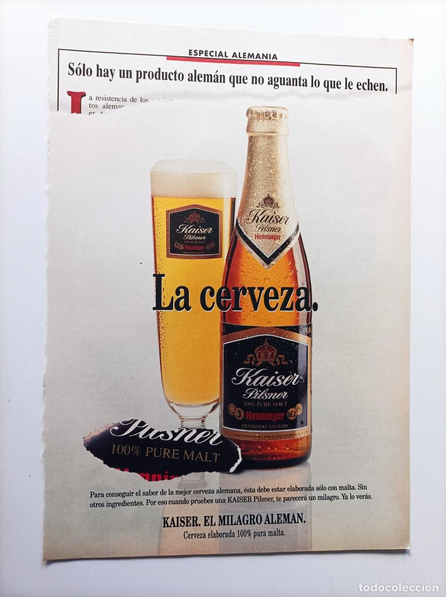 Collezionismo di Riviste e Giornali: CERVEZA ALEMANA KAISER PILSNER ANUNCIO PUBLICITARIO BEBIDAS