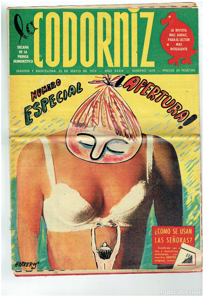 Coleccionismo de Revistas y Peri&oacute;dicos: LA CODORNIZ. N&ordm; 1679. 26 MAYO 1974. (B/41.2)