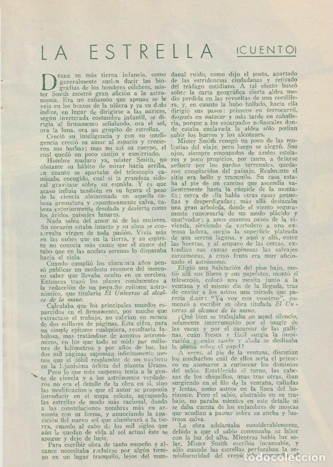 Colecionismo de Revistas e Jornais: La estrella / cuento de Emilio M&eacute;ndez de la Torre con dibujo de Masberger -1935