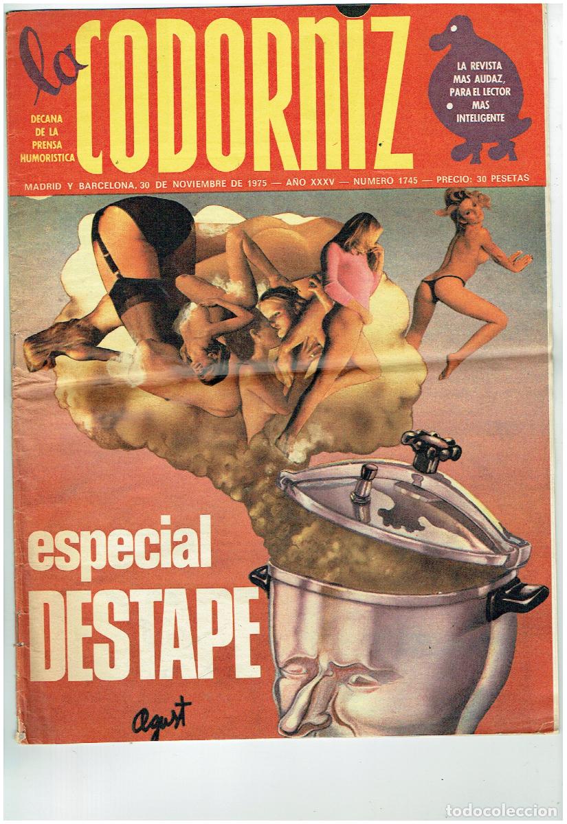 Coleccionismo de Revistas y Peri&oacute;dicos: LA CODORNIZ. N&ordm; 1745. ESPECIAL: DESTAPE. 30 NOVIEMBRE 1975. (B/41.2)
