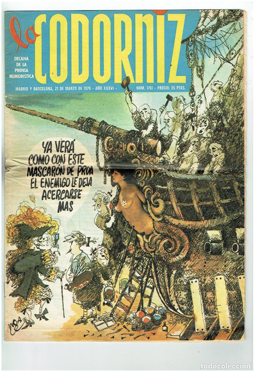Coleccionismo de Revistas y Peri&oacute;dicos: LA CODORNIZ. N&ordm; 1761. 21 MARZO 1976. (B/41.2)