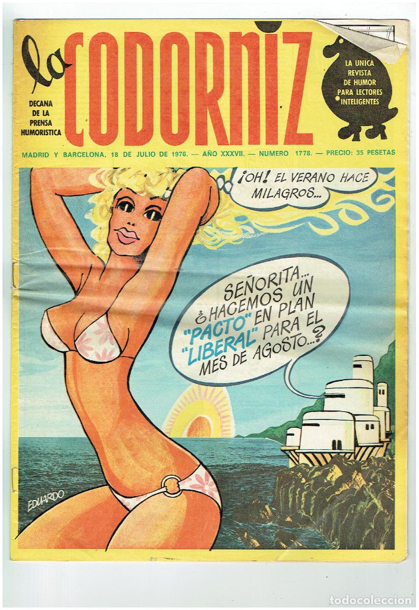 Coleccionismo de Revistas y Peri&oacute;dicos: LA CODORNIZ. N&ordm; 1778. 27 JUNIO 1976. (B/41.2)