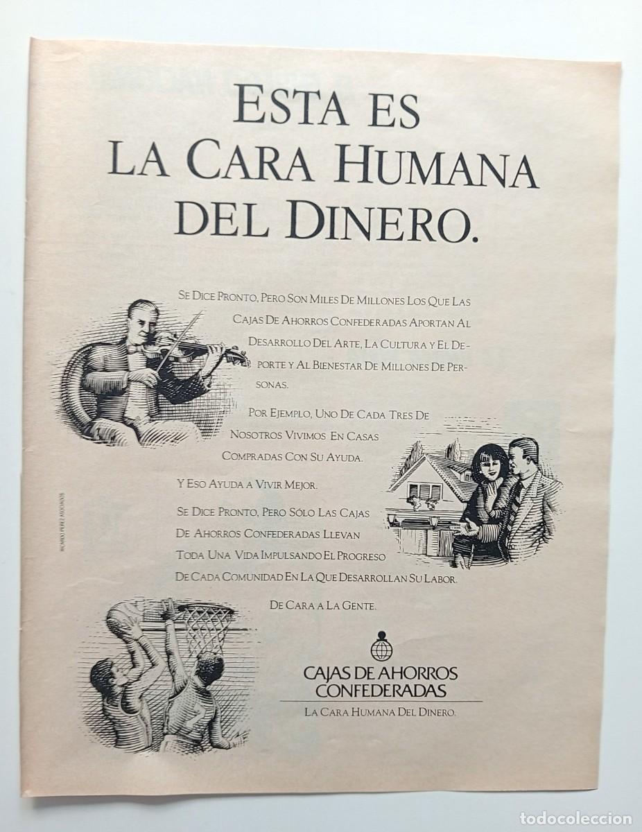 Collectionnisme de Revues et Journaux: CAJA DE AHORROS CONFEDERADAS ANUNCIO PUBLICITARIO