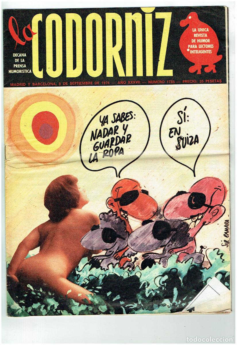 Coleccionismo de Revistas y Peri&oacute;dicos: LA CODORNIZ. N&ordm; 1785. 5 SEPTIEMBRE 1976. (B/41.2)