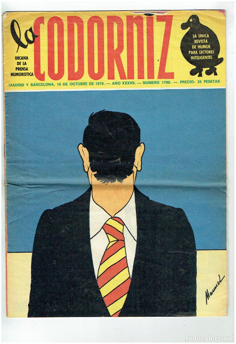 Coleccionismo de Revistas y Peri&oacute;dicos: LA CODORNIZ. N&ordm; 1790. 10 OCTUBRE 1976. (B/41.2)