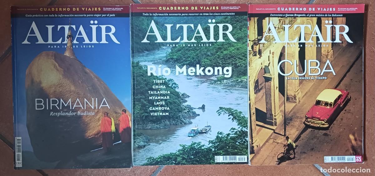 Sammeln von Zeitschriften und Zeitungen: Lote tres revistas Altair, segunda &eacute;poca. N&uacute;meros 26, 35 y 43. Cuba, r&iacute;o Mekong, Birmania.