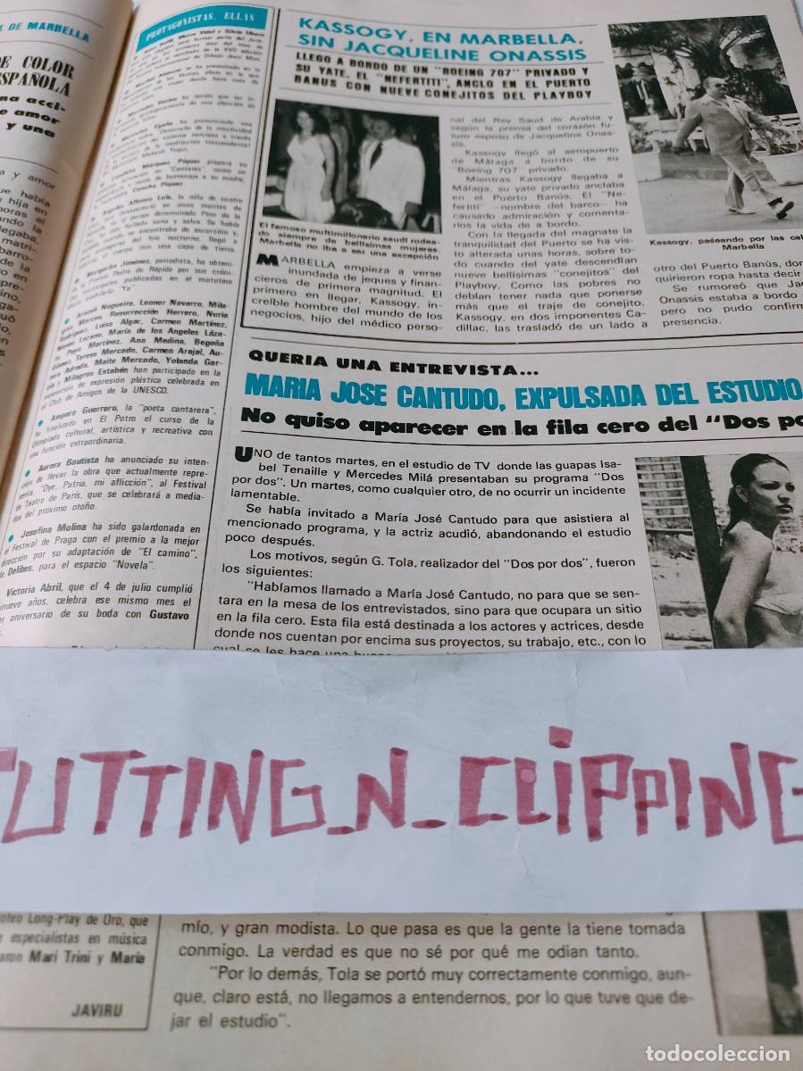 Colecionismo de Revistas e Jornais: Clipping H782207 KASSOGY, JACKIE ONASSIS, CANTUDO, DIANA NEGRETE, TRILLIZAS DE ORO