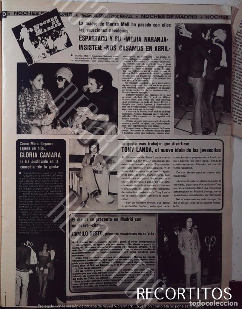 Coleccionismo de Revistas y Peri&oacute;dicos: CAMILO SESTO VERONICA LUJAN MARISA MELL TONY LANDA GLORIA CAMARA MARI CARMEN YEPES
