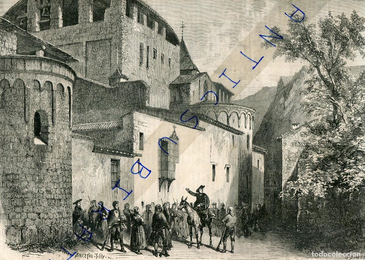 Coleccionismo de Revistas y Peri&oacute;dicos: XILOGRAFIA FRANCESA SOBRE LA TERCERA GUERRA CARLISTA A&Ntilde;O 1873 EN CATALU&Ntilde;A ATAQUE DE LA SEU D'URGELL