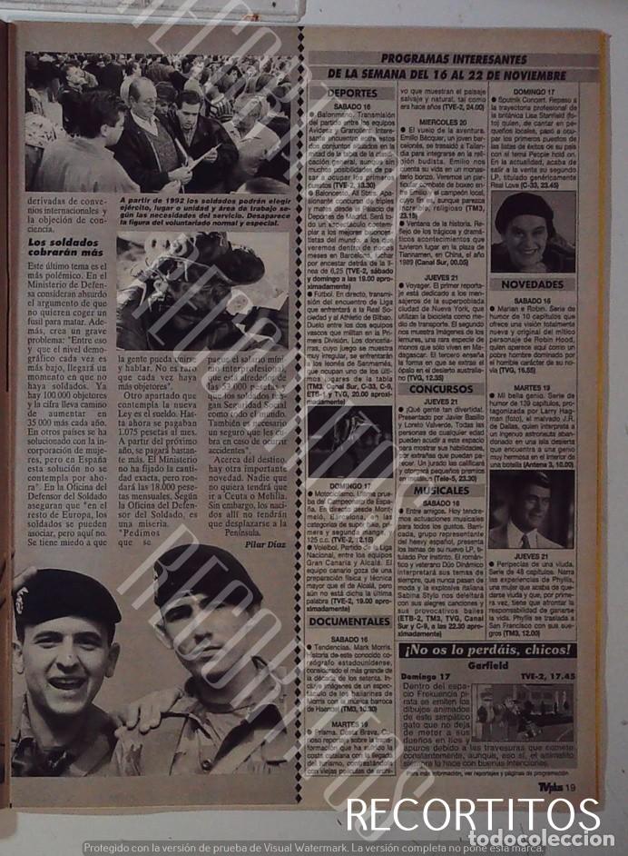 Coleccionismo de Revistas y Peri&oacute;dicos: LISA STANFIELD LARRY HAGMAN DALLAS JR PACO MARTINEZ SORIA DORIS DAY ANTHONY PERKINS