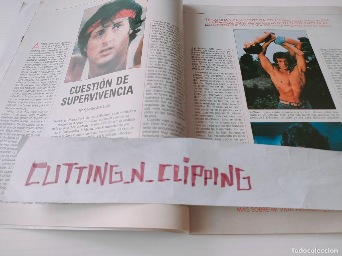 Coleccionismo de Revistas y Peri&oacute;dicos: Clipping BN910809 SYLVESTER STALLONE