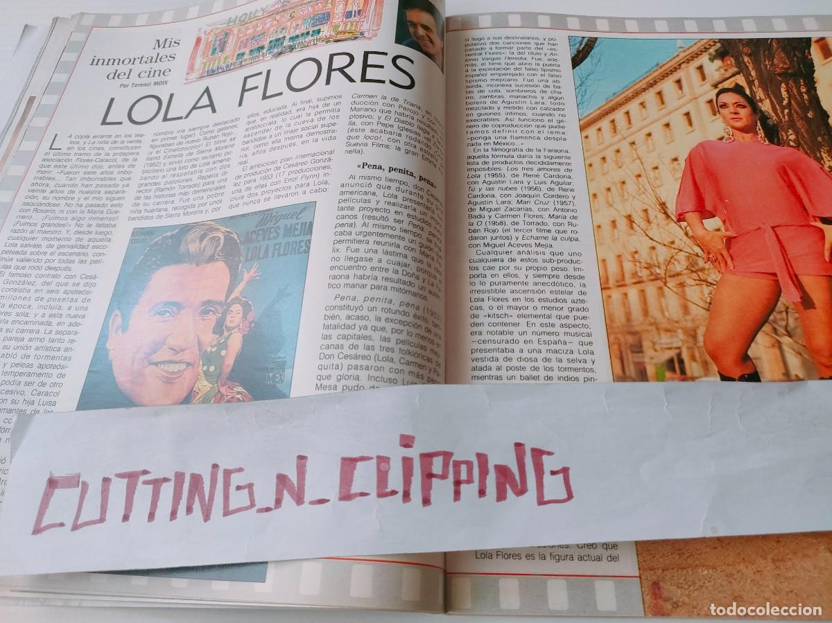 Coleccionismo de revistas y peri&oacute;dicos: Clipping BN910809 LOLA FLORES