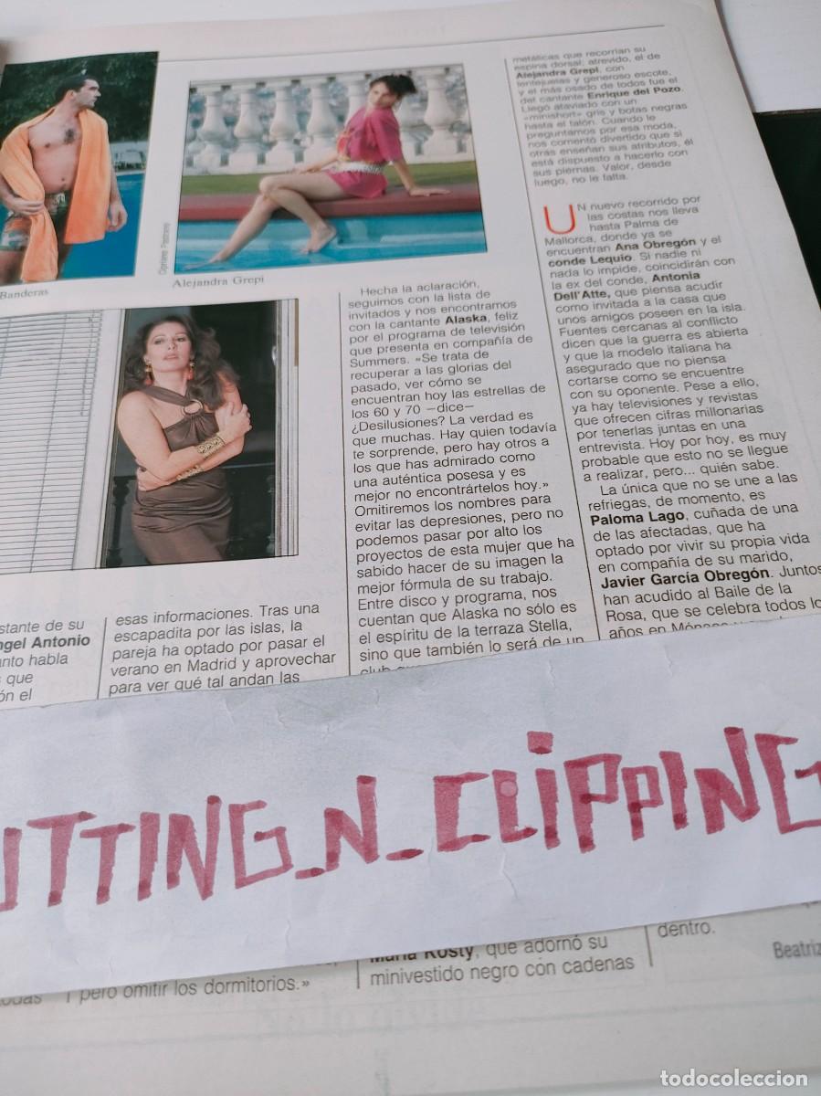 Coleccionismo de revistas y peri&oacute;dicos: Clipping BN911808 MASSIEL, ALEJANDRA GREPPI, ANTONIO BANDERAS