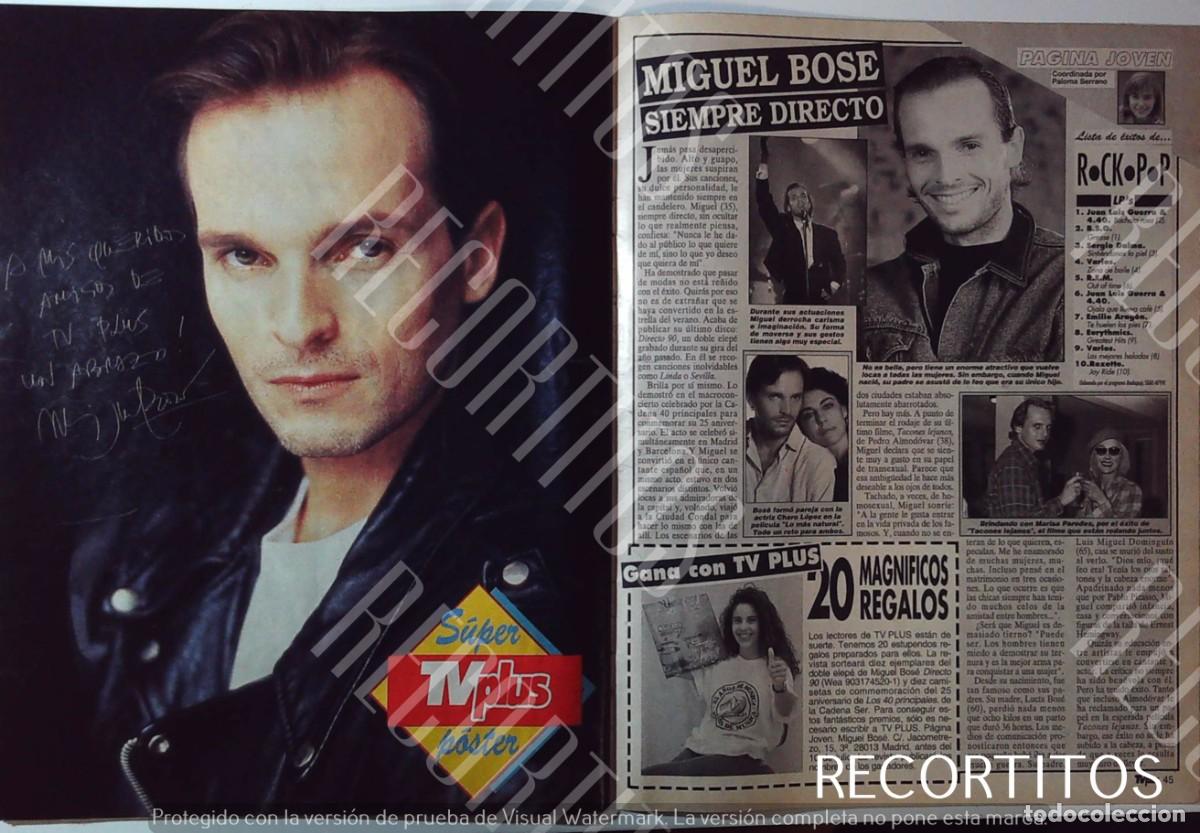 Coleccionismo de Revistas y Peri&oacute;dicos: MIGUEL BOSE POSTER Y REPORTAJE