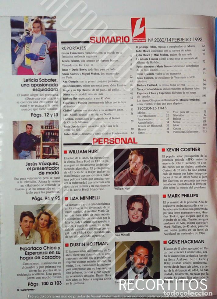 Coleccionismo de revistas y peri&oacute;dicos: LETICIA SABATER JESUS VAZQUEZ WILLIAM HURT LIZA MINELLI DUSTON HOFFMAN