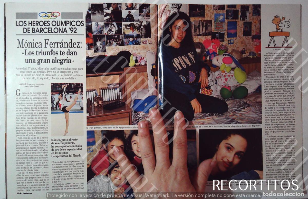 Coleccionismo de Revistas y Peri&oacute;dicos: MONICA FERNANDEZ GIMNASIA RITMICA OLIMPIADAS BARCELONA 92