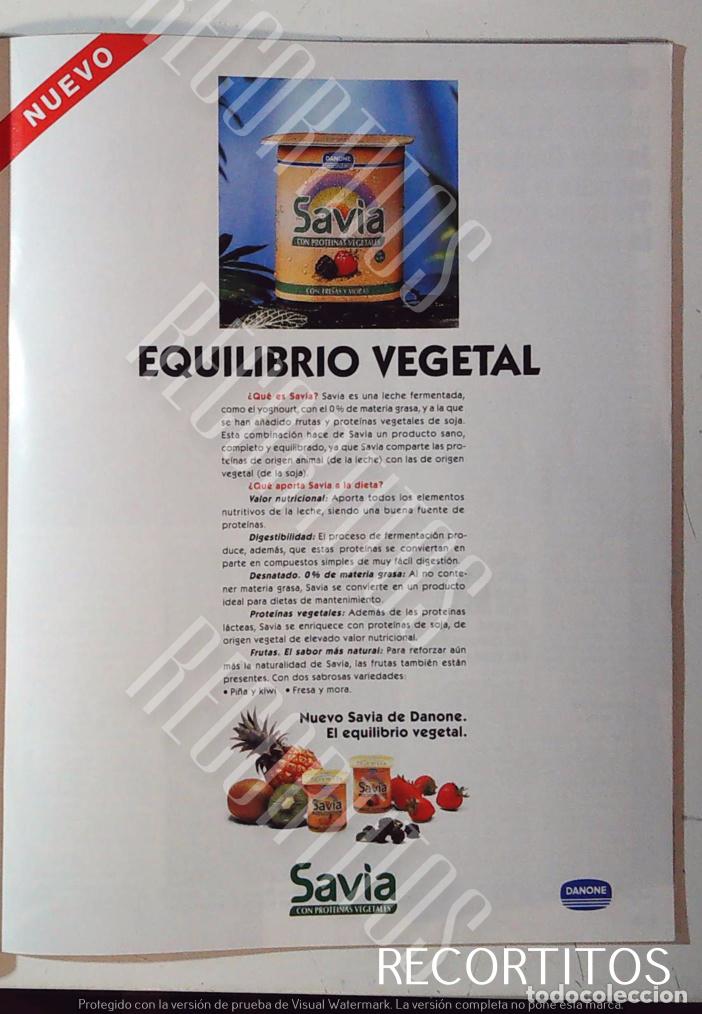 Coleccionismo de Revistas y Peri&oacute;dicos: DANONE ANUNCIO PUBLICIDAD YOGUR savia