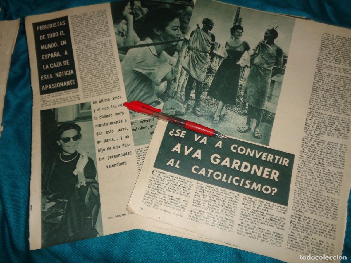 Coleccionismo de Revistas y Peri&oacute;dicos: RECORTE : REPORTAJE AVA GARDNER. ONDAS, AGOSTO 1960