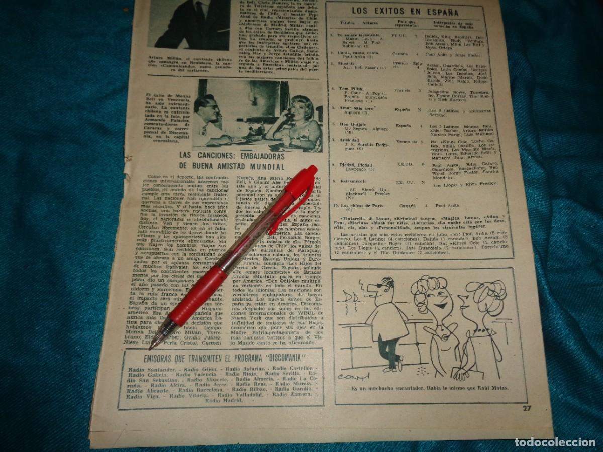 Collezionismo di Riviste e Giornali: RECORTE : MONNA BELL, EXITO EN VENEZUELA. ONDAS, AGOSTO 1960