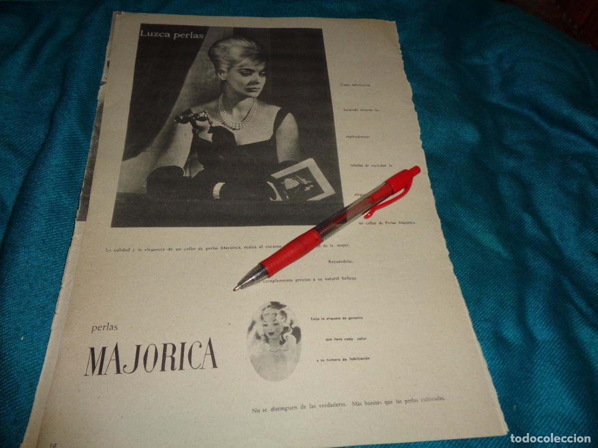 Collezionismo di Riviste e Giornali: RECORTE : PUBLICIDAD : PERLAS MAJORICA .MUJER, JULIO 1960