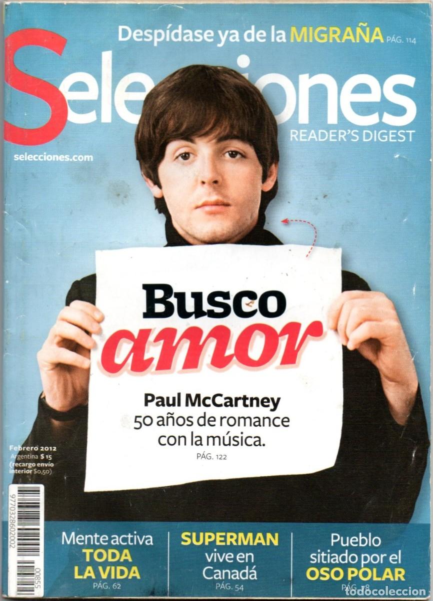 Coleccionismo de Revistas y Peri&oacute;dicos: Revista Selecciones Reader's Digest Febrero 2012 Paul McCartney Beatles Michelle Obama Longyearbyen