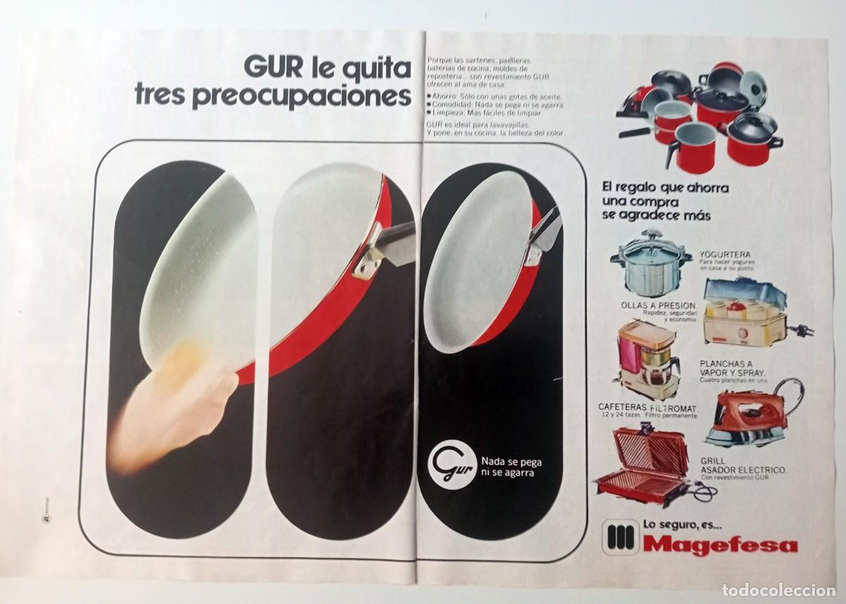 Collection Magazines and Newspapers: COLECCIONISMO PAPEL PUBLICIDAD: DOBLE P&Aacute;GINA MAGEFESA ANUNCIO PUBLICITARIO