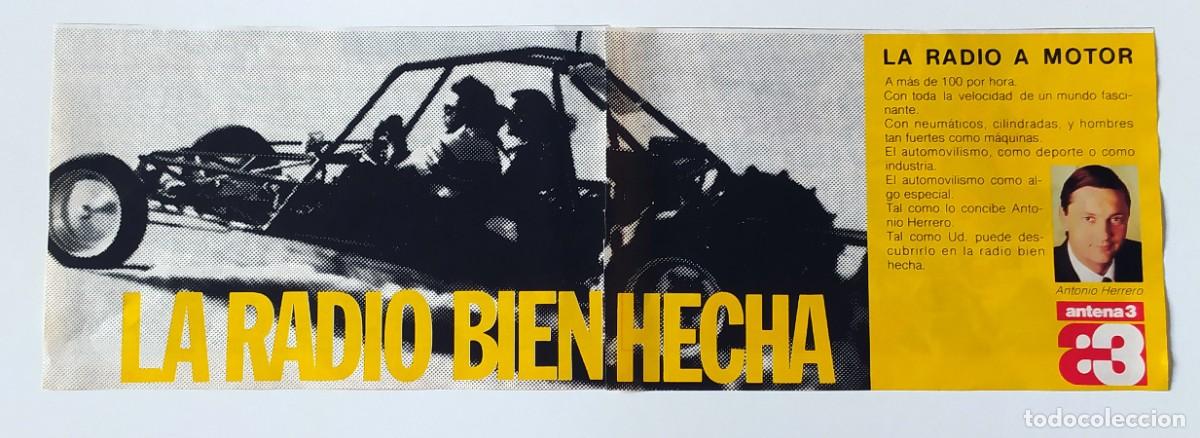 Collectionnisme de Revues et Journaux: COLECCIONISMO PAPEL PUBLICIDAD: RADIO ANTENA 3 - ANTONIO HERRERO