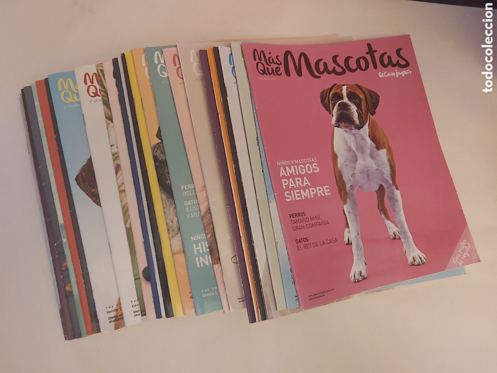 Coleccionismo de revistas y peri&oacute;dicos: 33 REVISTAS M&Aacute;S QUE MASCOTAS EL CORTE INGLES CUIDADO DE LOS ANIMALES