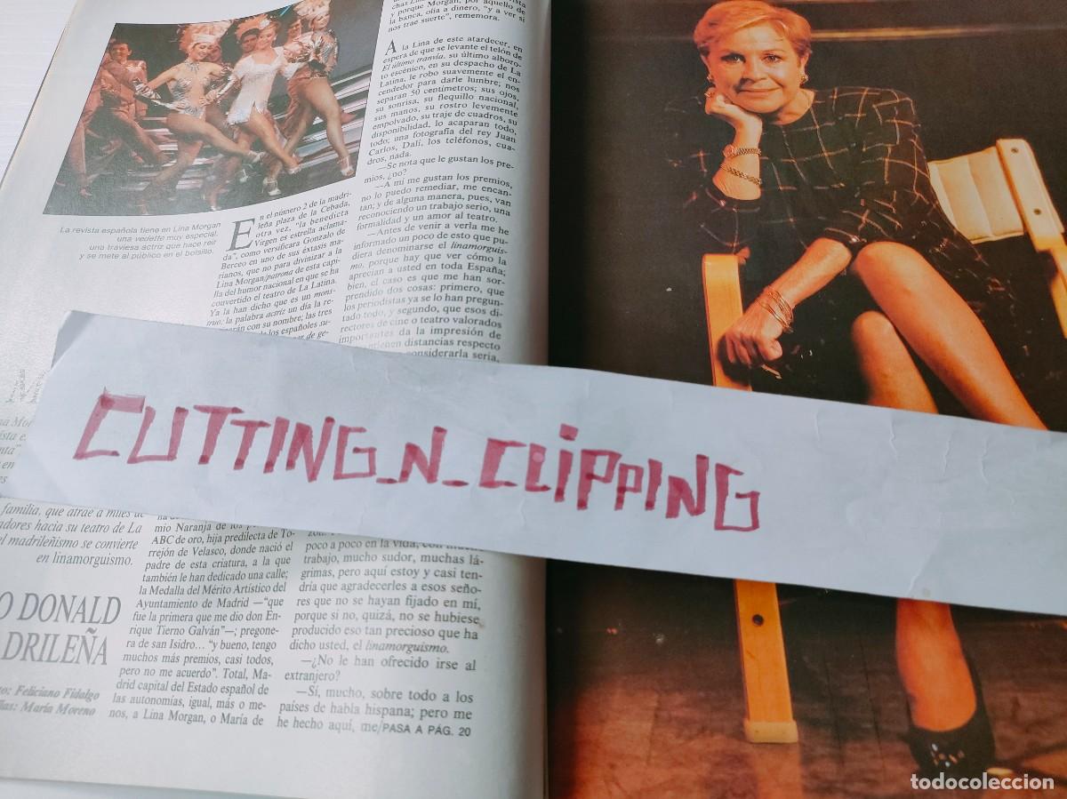 Coleccionismo de Revistas y Peri&oacute;dicos: Clipping PS870612 LINA MORGAN