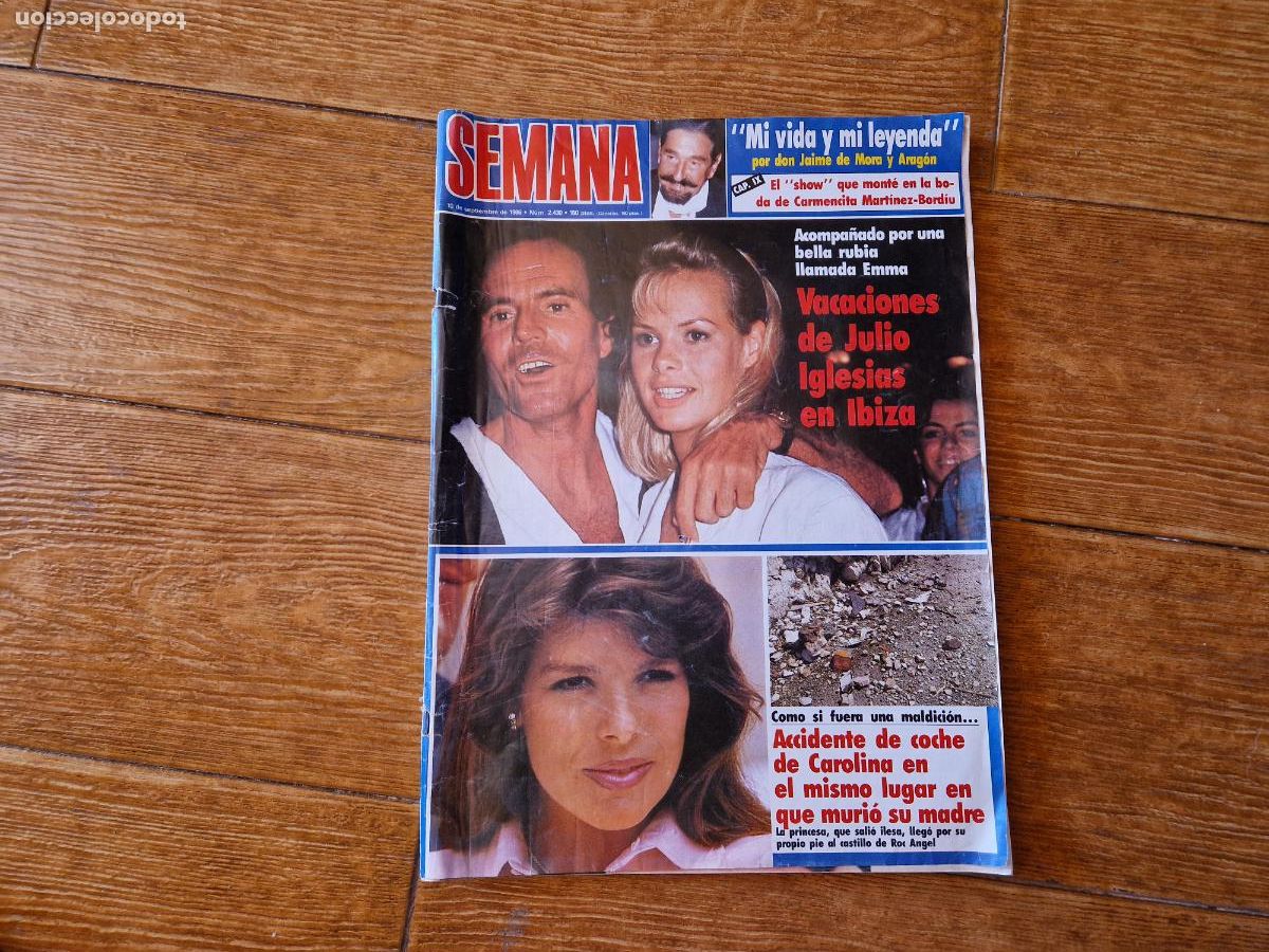 Coleccionismo de Revistas y Peri&oacute;dicos: REVISTA SEMANA 2430 SEPT. 1986 JULIO IGLESIAS PLACIDO DOMINGO MONICA RANDALL JODIE FOSTER INGRID B