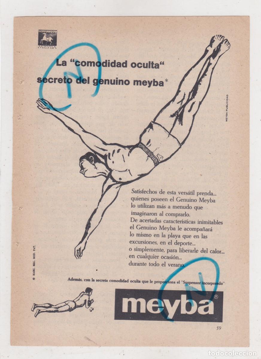 Sammeln von Zeitschriften und Zeitungen: PUBLICIDAD 1958. ANUNCIO MEYBA