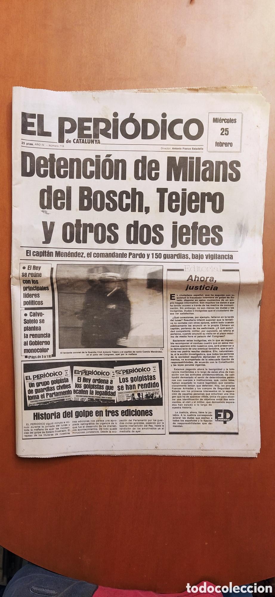 Coleccionismo de Revistas y Peri&oacute;dicos: El peri&oacute;dico 25 febrero 1981