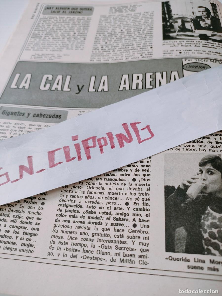 Coleccionismo de Revistas y Peri&oacute;dicos: Clipping DM750612 LINA MORGAN
