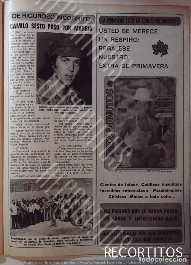 Coleccionismo de Revistas y Peri&oacute;dicos: CAMILO SESTO MADRID 1976