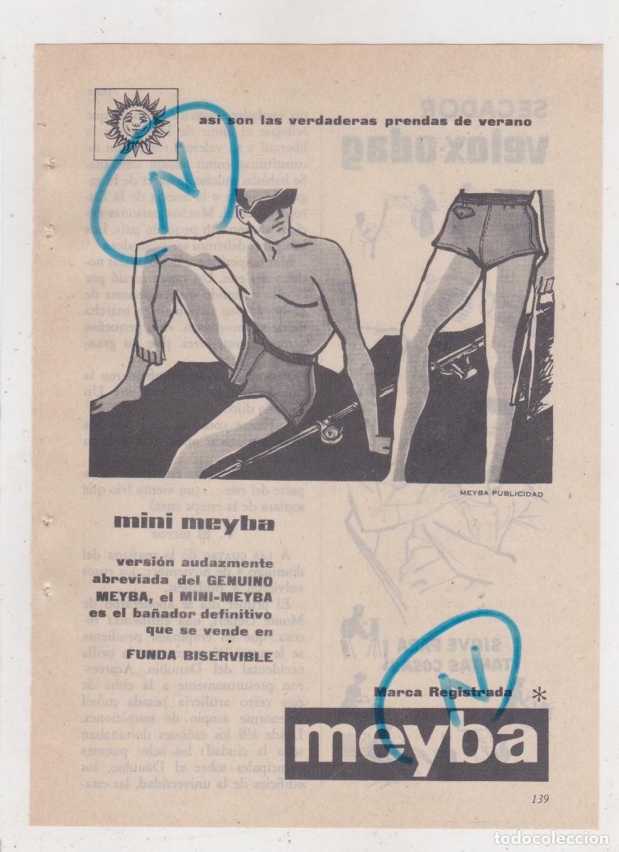 Sammeln von Zeitschriften und Zeitungen: PUBLICIDAD 1957. ANUNCIO MINI-MEYBA. MEYBA