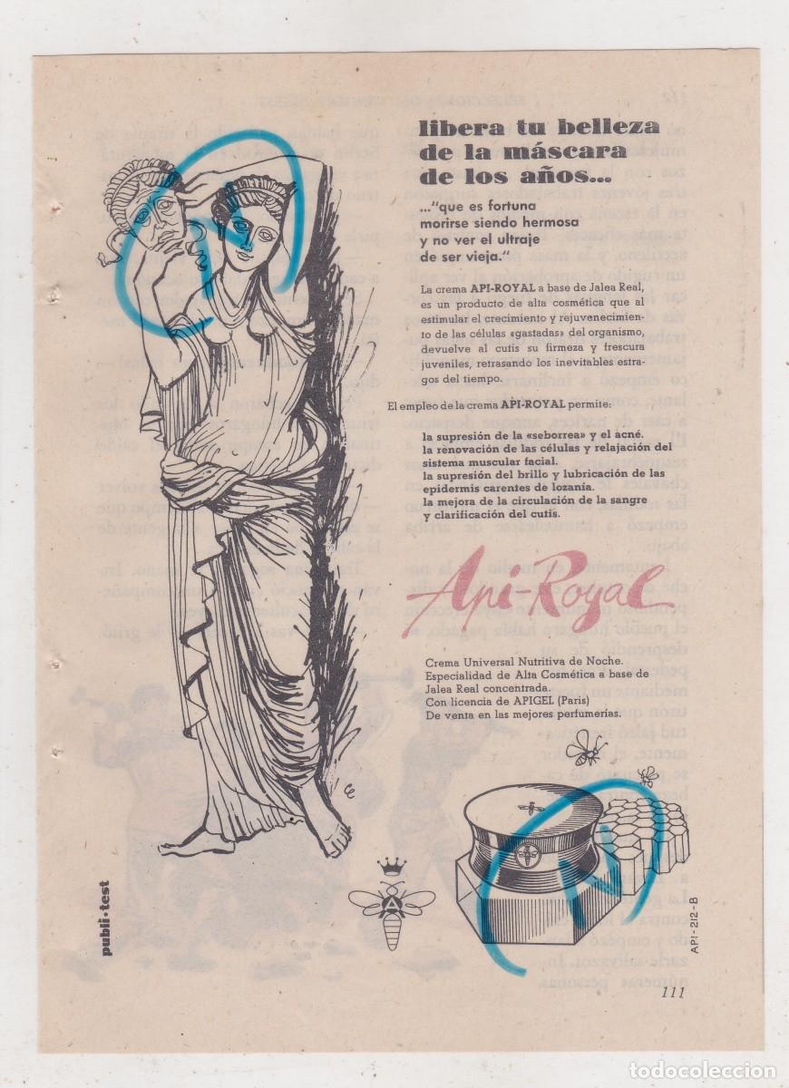 Collection Magazines and Newspapers: PUBLICIDAD 1957. ANUNCIO CREMA API-ROYAL