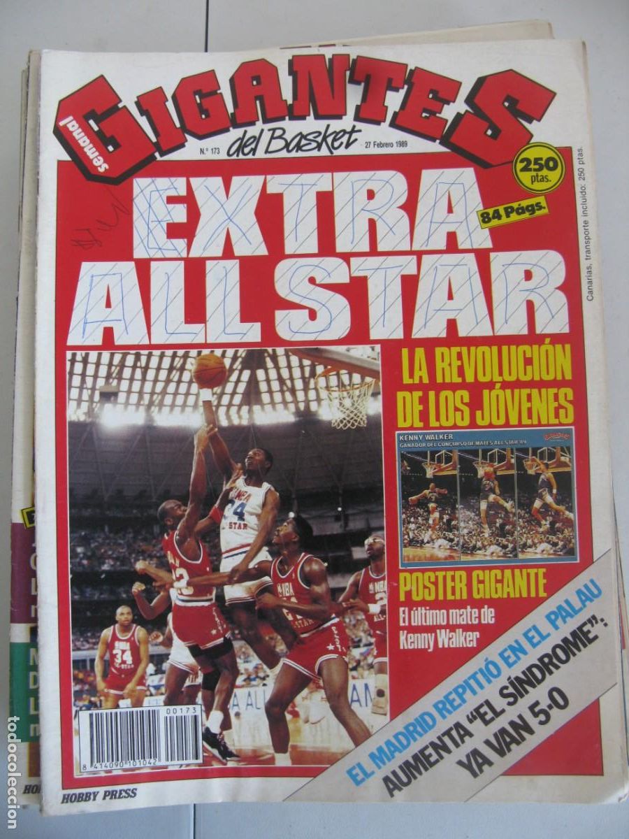 Coleccionismo de Revistas y Peri&oacute;dicos: REVISTA GIGANTES DEL BASKET N&ordm; 173. 27 FEBRERO 1989. EXTRA ALL STAR.