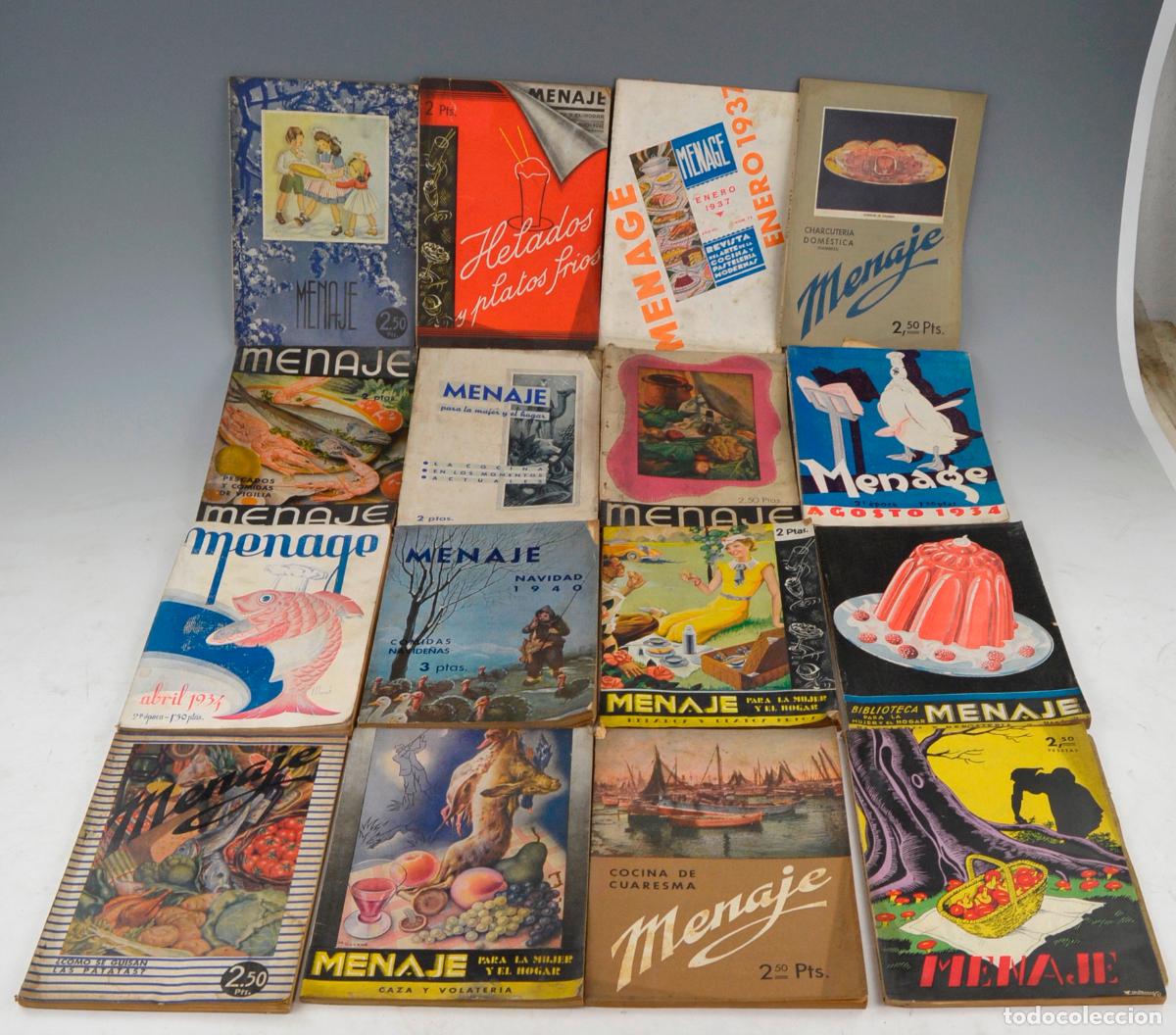 Collection Magazines and Newspapers: Revista Menaje, lote de 16 n&uacute;meros, a&ntilde;os variados. Ver fotos. 24x17,5cm